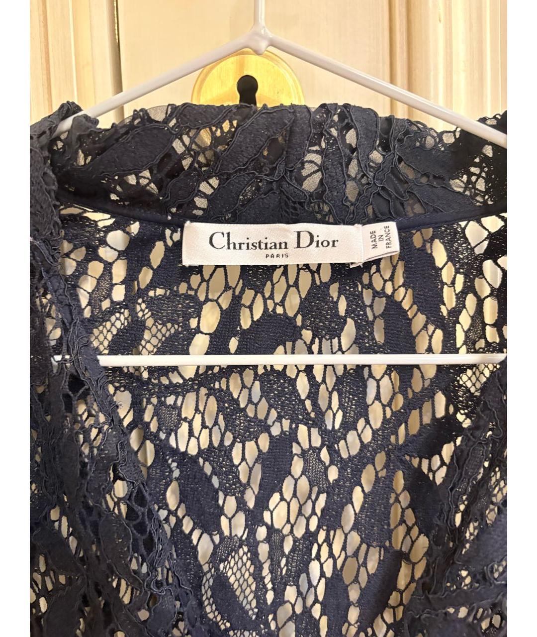 CHRISTIAN DIOR Черный хлопковый кардиган, фото 3