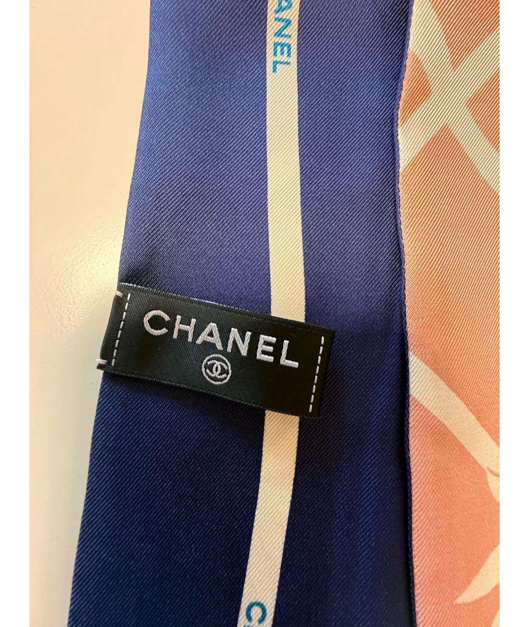 CHANEL Мульти шелковый шарф, фото 4