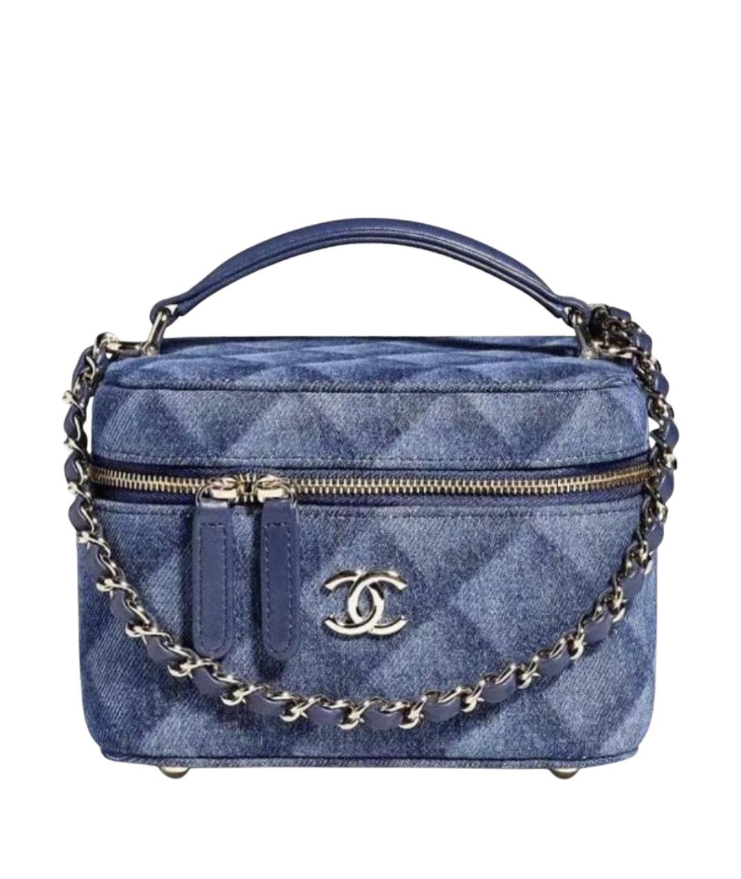 CHANEL Темно-синяя деним сумка через плечо, фото 1