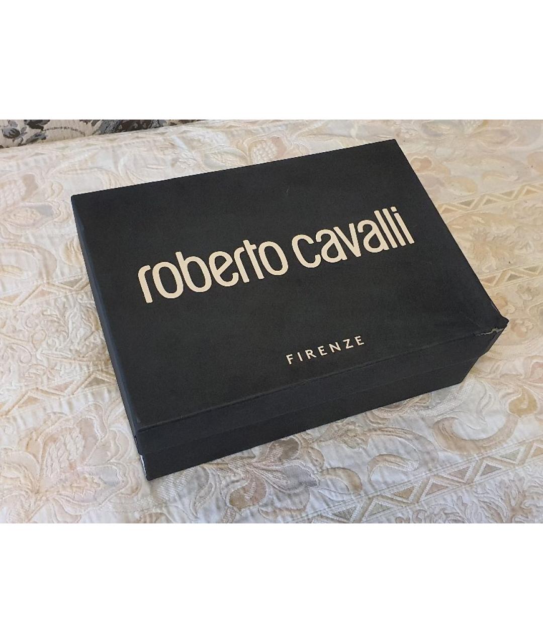 ROBERTO CAVALLI Черные низкие кроссовки / кеды, фото 5