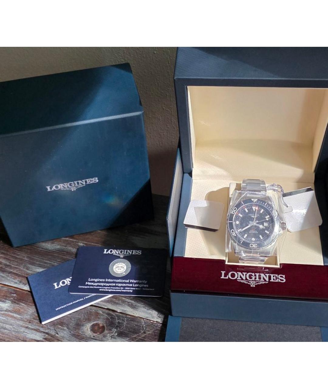 LONGINES Серебряные стальные часы, фото 4