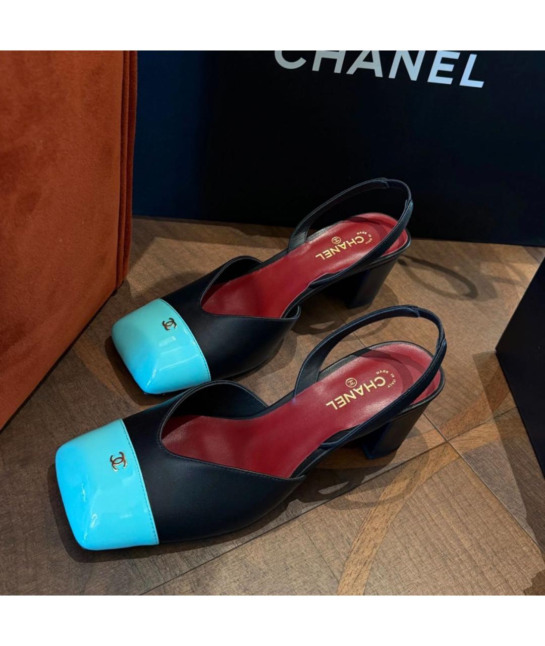 CHANEL Черные кожаные туфли, фото 3