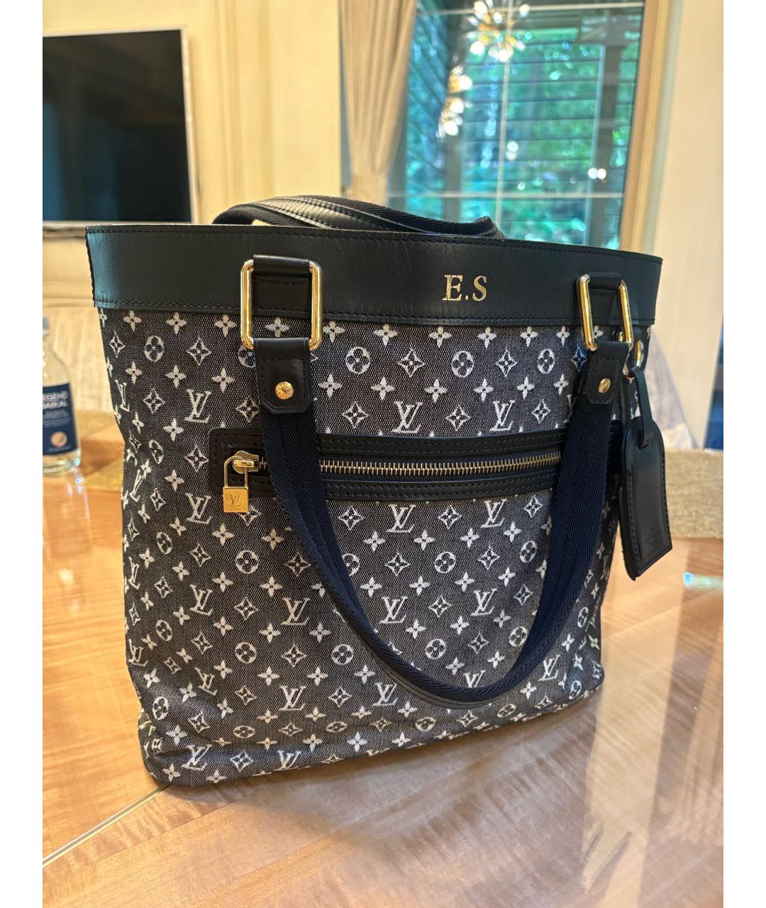 LOUIS VUITTON Серая тканевая сумка тоут, фото 1