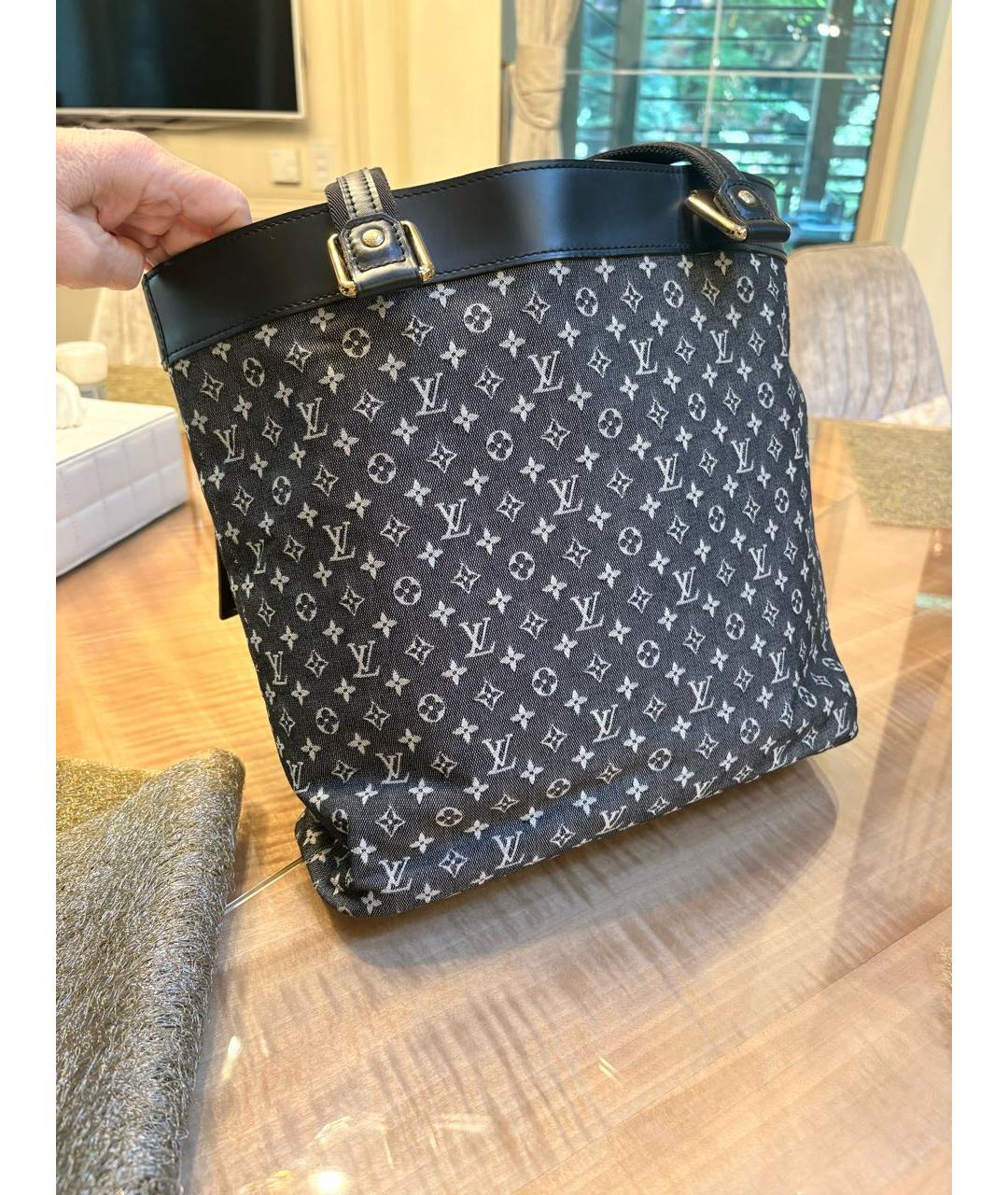 LOUIS VUITTON Серая тканевая сумка тоут, фото 2