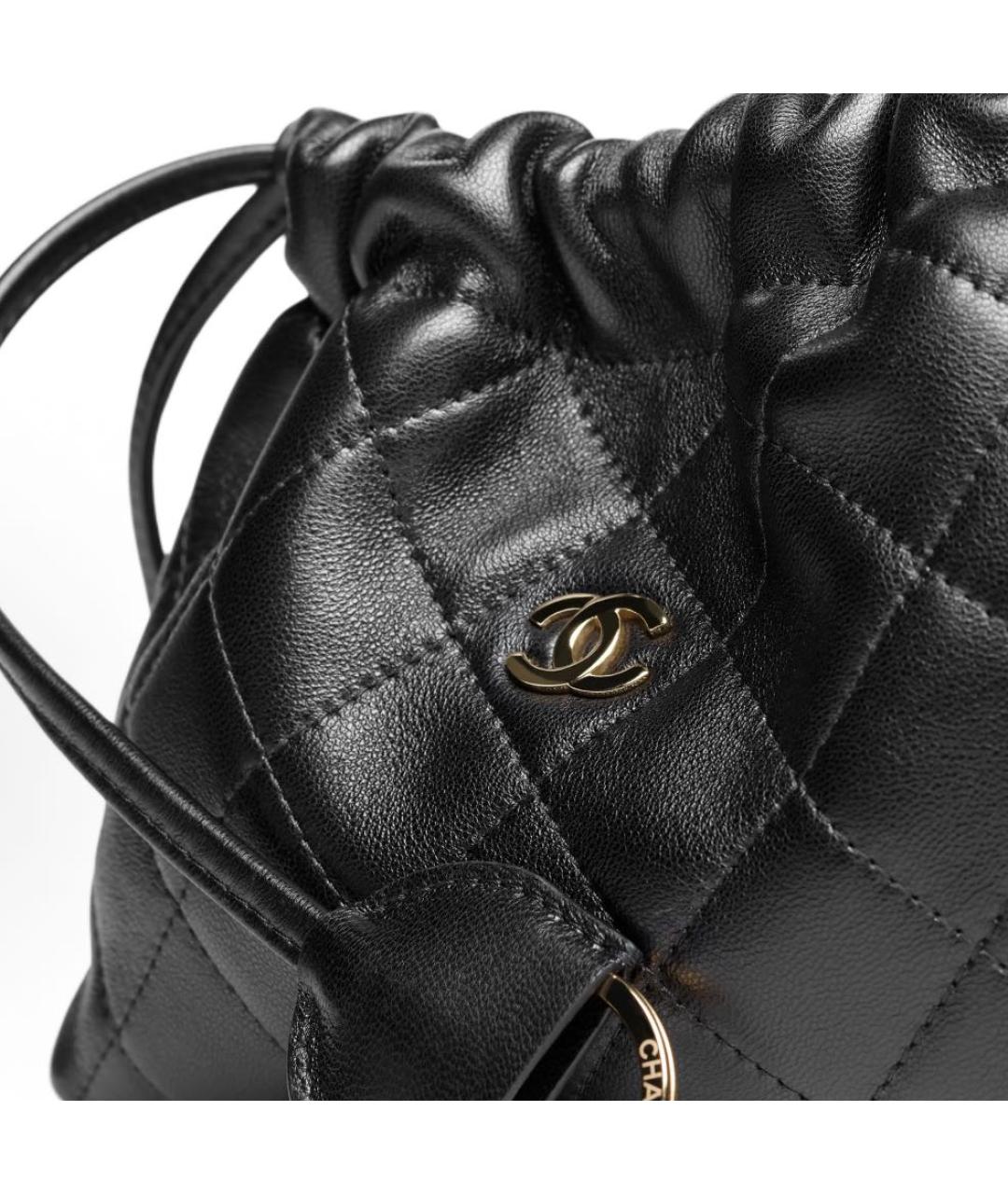 CHANEL Черная кожаная сумка через плечо, фото 4