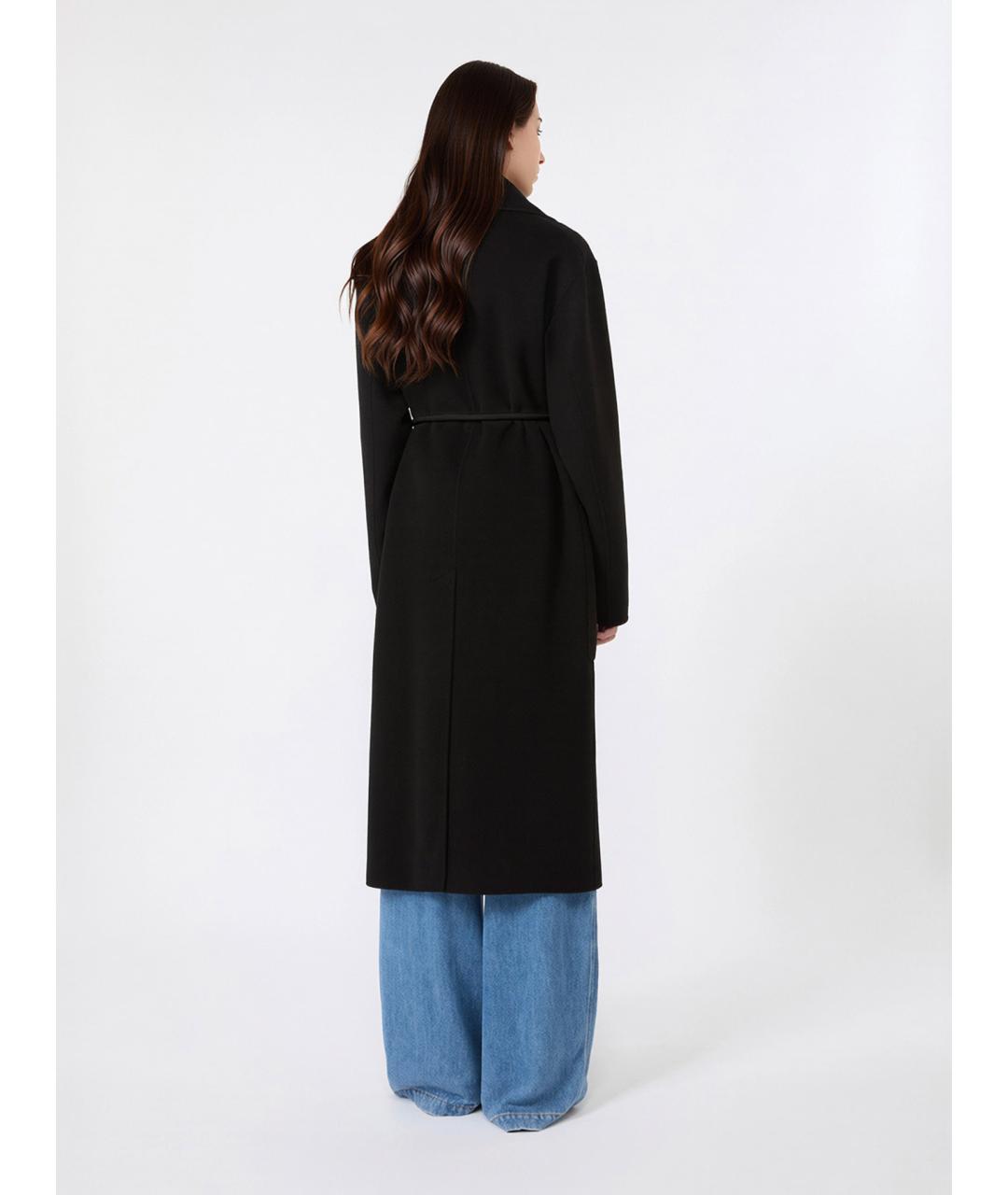 SPORTMAX Черное шерстяное пальто, фото 4