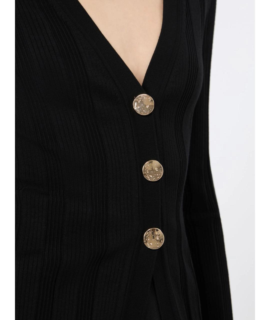 SPORTMAX Черный вискозный кардиган, фото 5