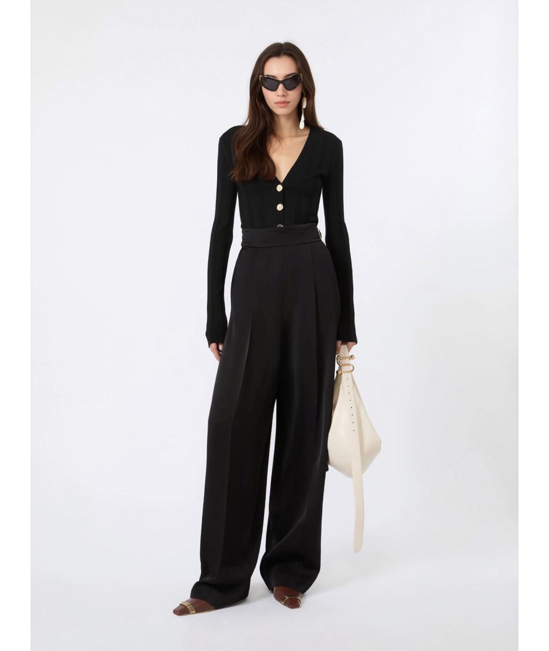 SPORTMAX Черный вискозный кардиган, фото 2