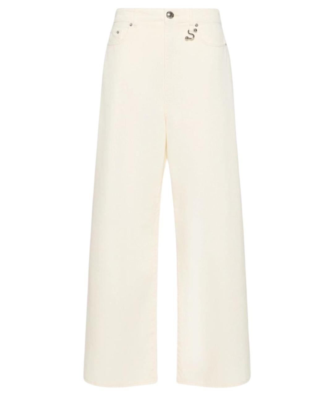 SPORTMAX Бежевые хлопковые брюки широкие, фото 1