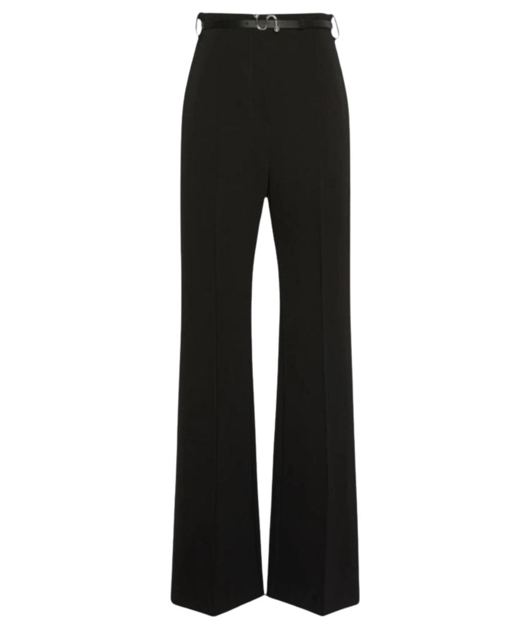SPORTMAX Черные вискозные прямые брюки, фото 1