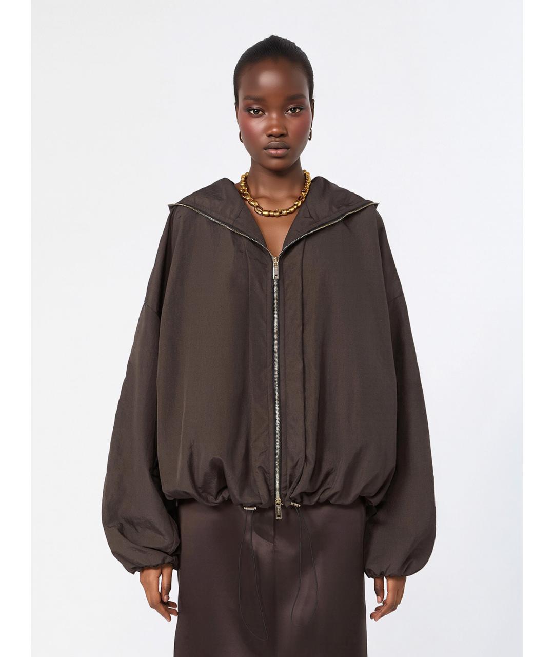 SPORTMAX Коричневая полиамидовая куртка, фото 3