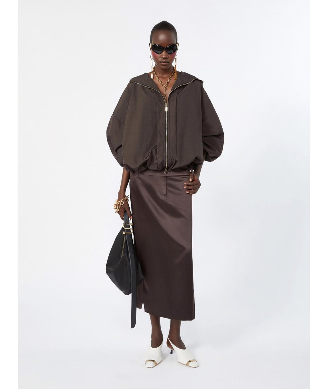 SPORTMAX Коричневая полиамидовая куртка, фото 2