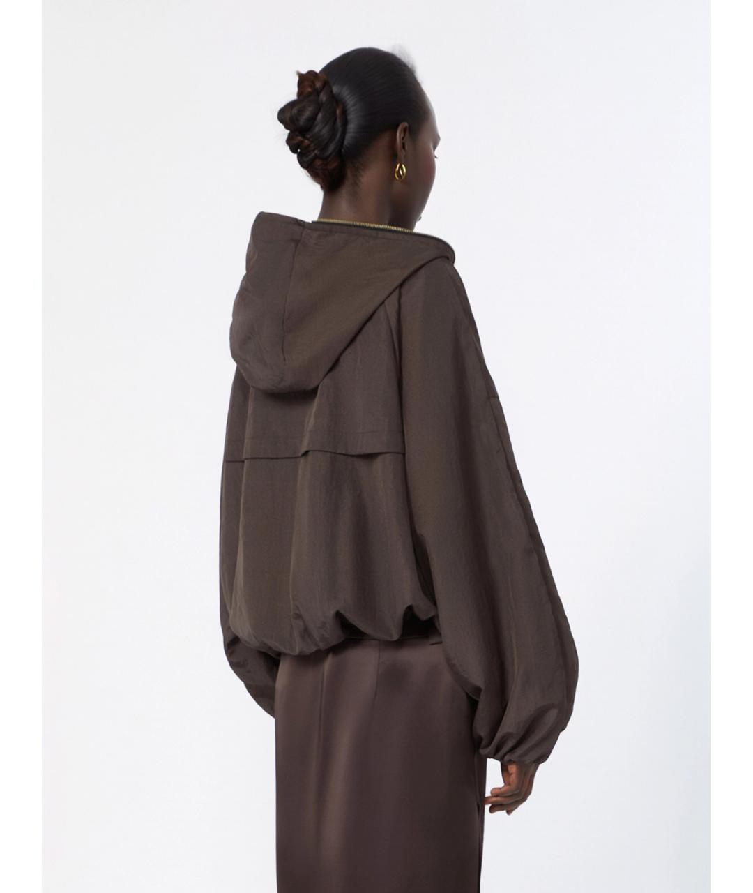 SPORTMAX Коричневая полиамидовая куртка, фото 4