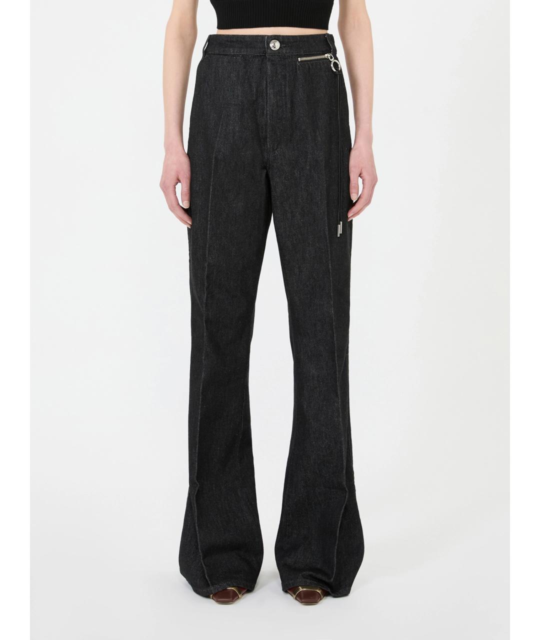 SPORTMAX Черные хлопковые джинсы клеш, фото 3