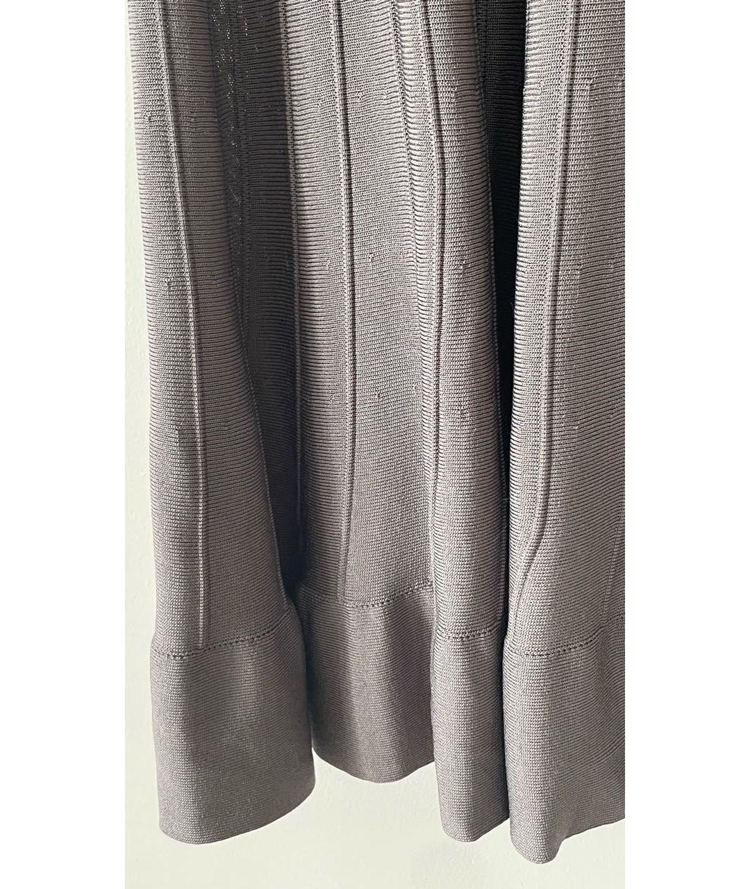EMPORIO ARMANI Антрацитовое полиэстеровое повседневное платье, фото 4