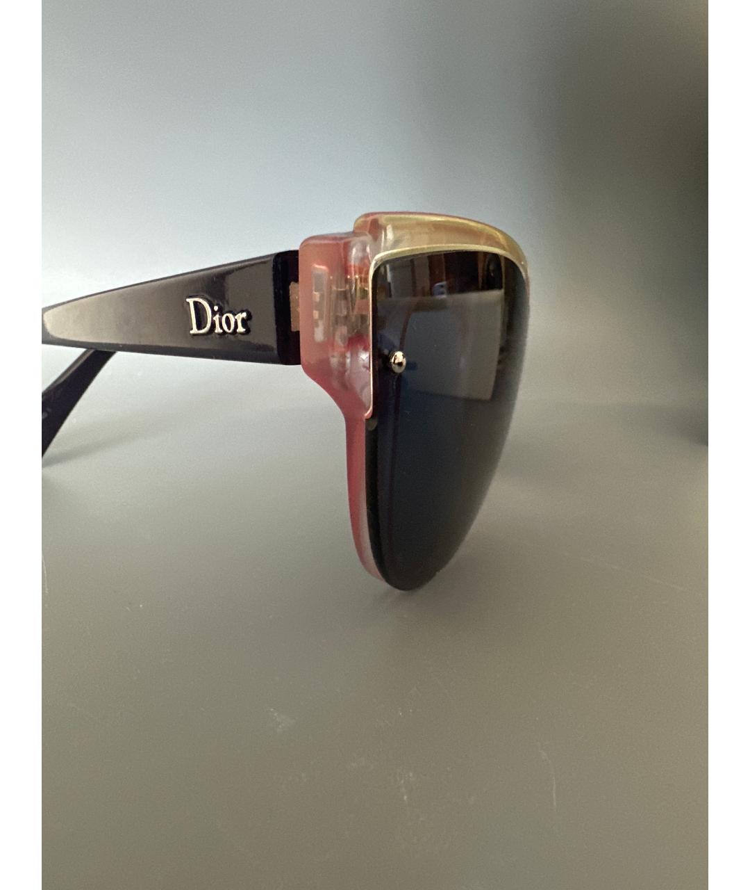 CHRISTIAN DIOR Бордовые пластиковые солнцезащитные очки, фото 3