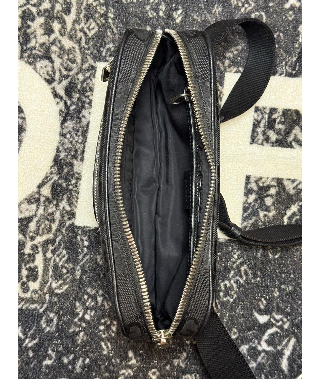 GUCCI Черная кожаная поясная сумка, фото 8