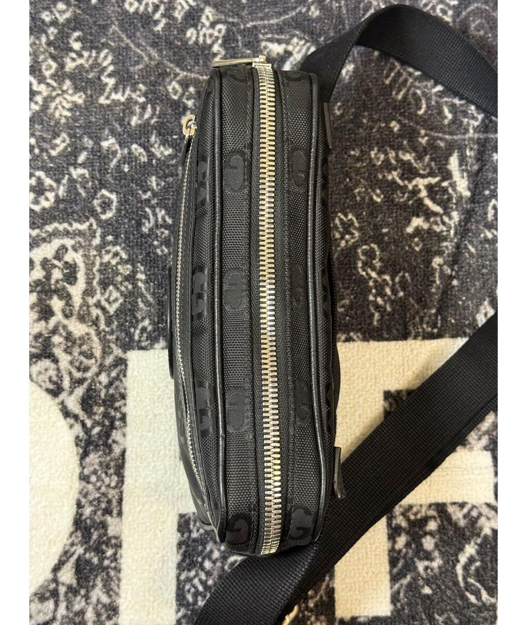 GUCCI Черная кожаная поясная сумка, фото 3