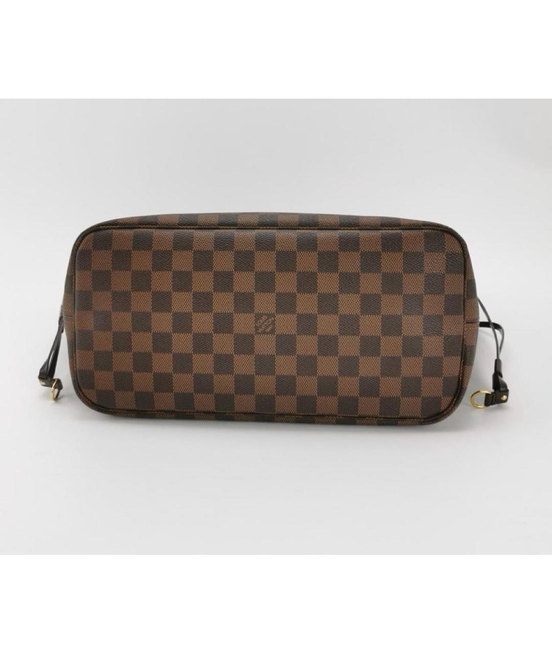 LOUIS VUITTON Коричневая кожаная сумка тоут, фото 3