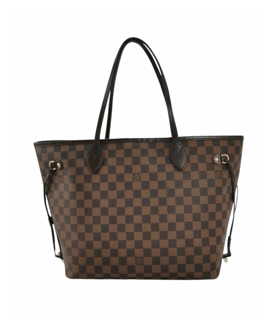 LOUIS VUITTON Коричневая кожаная сумка тоут, фото 2