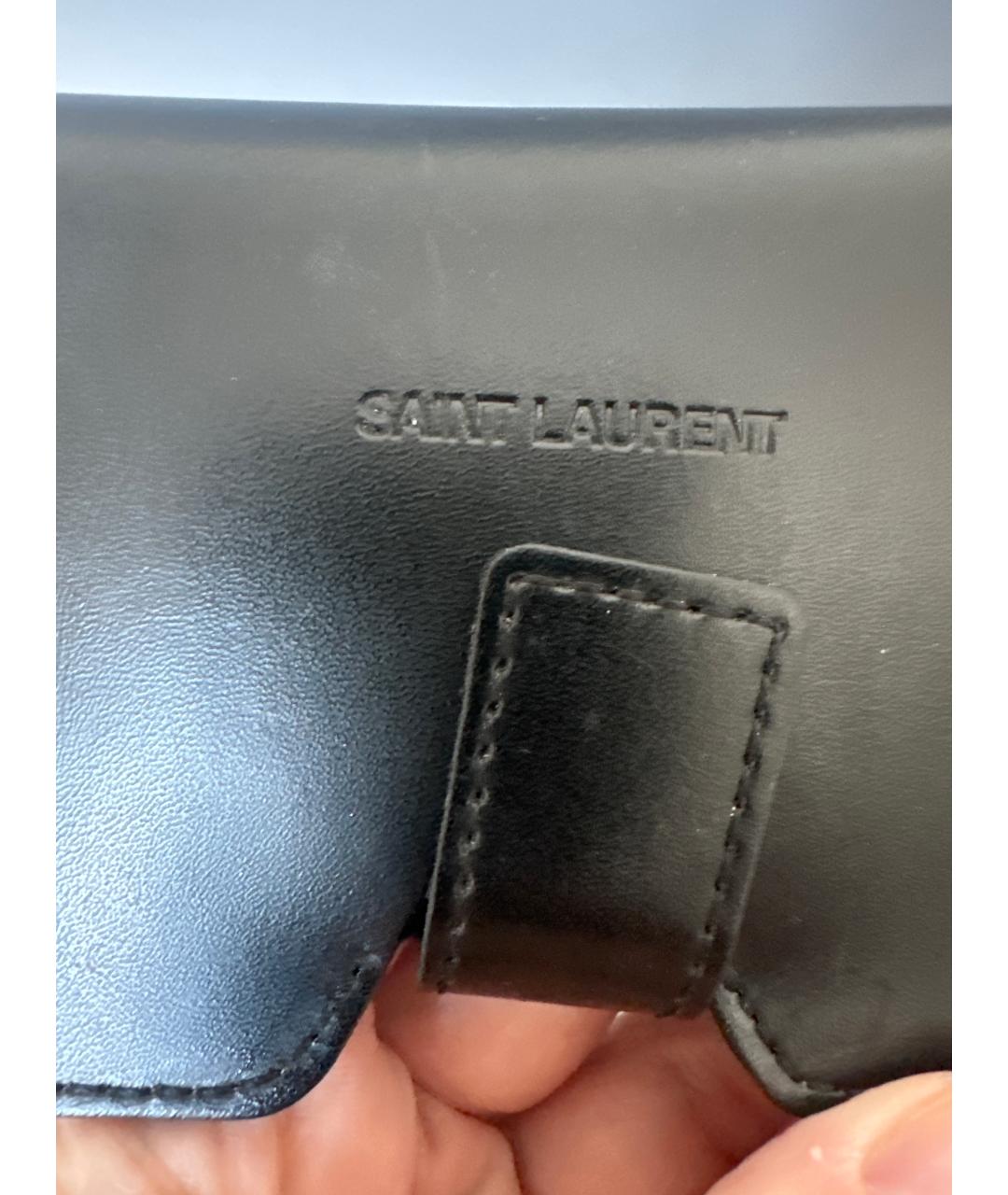 SAINT LAURENT Серые металлические солнцезащитные очки, фото 5