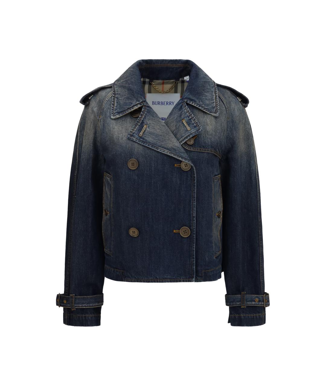 BURBERRY Синяя хлопковая куртка, фото 1