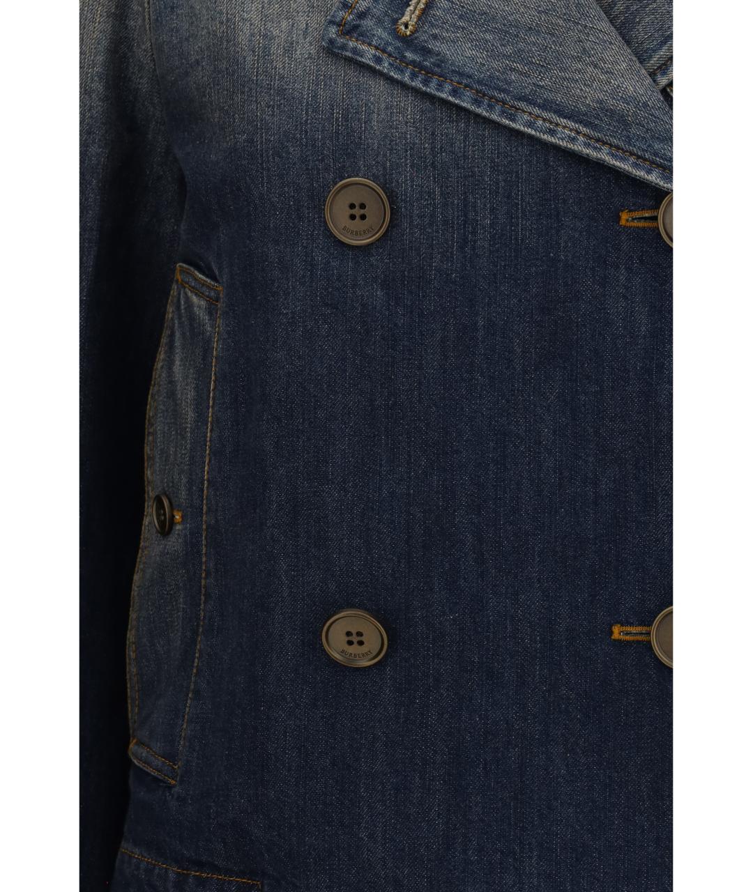 BURBERRY Синяя хлопковая куртка, фото 3