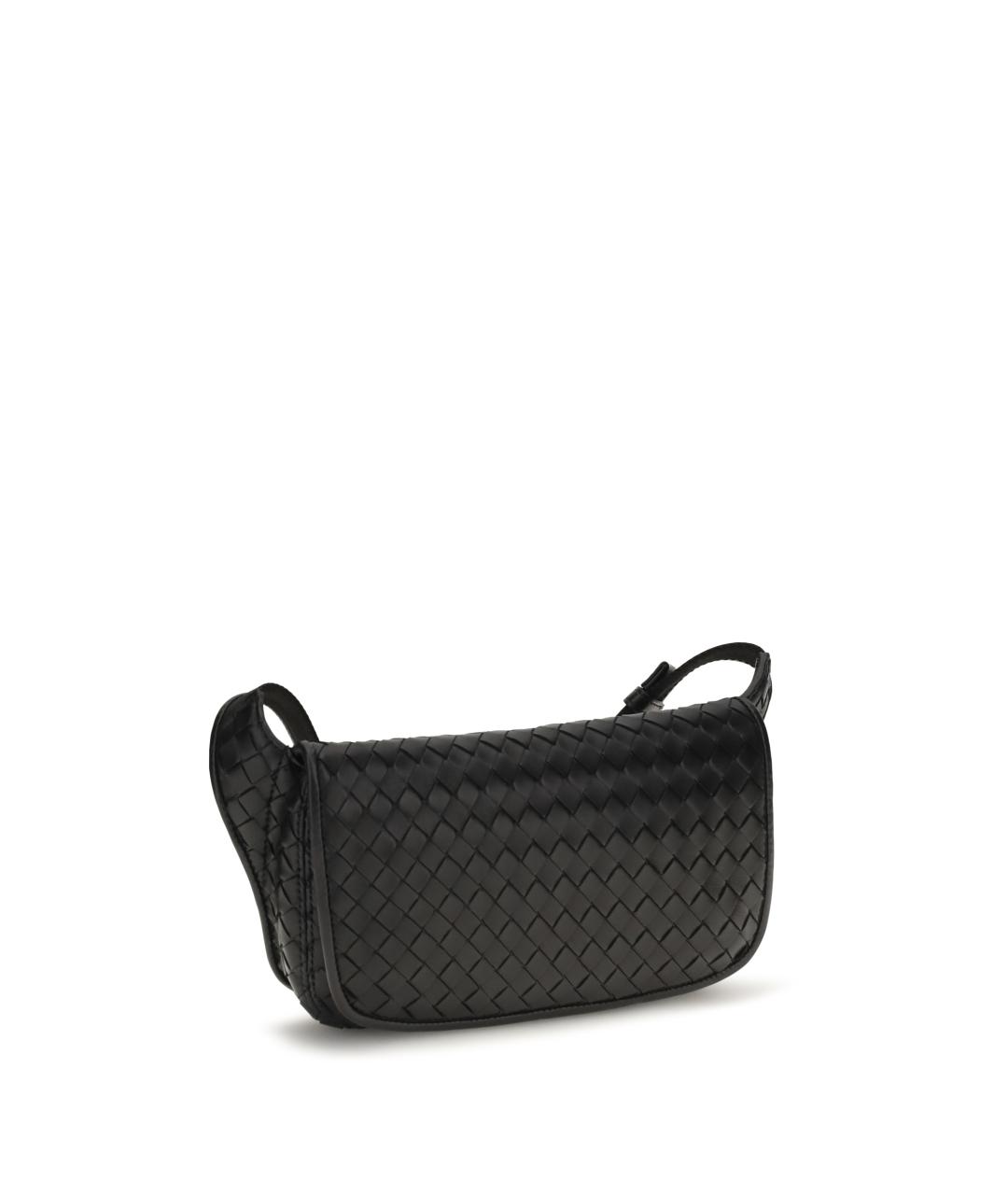 BOTTEGA VENETA Черная кожаная поясная сумка, фото 2