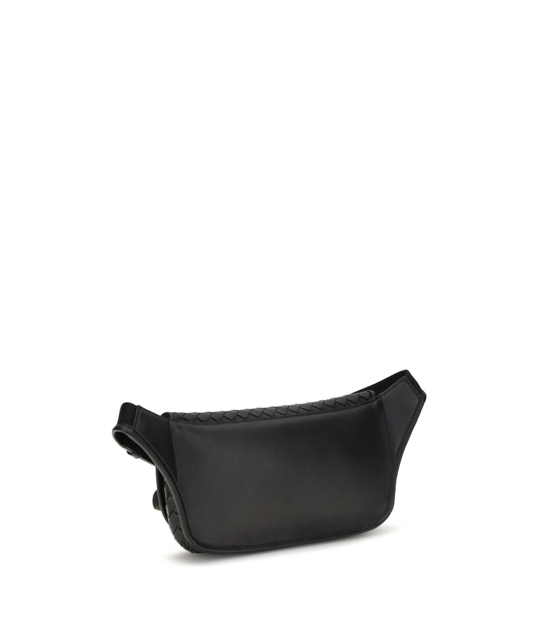 BOTTEGA VENETA Черная кожаная поясная сумка, фото 3