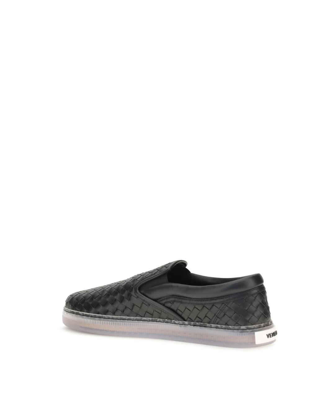 BOTTEGA VENETA Черные кожаные слипоны, фото 3