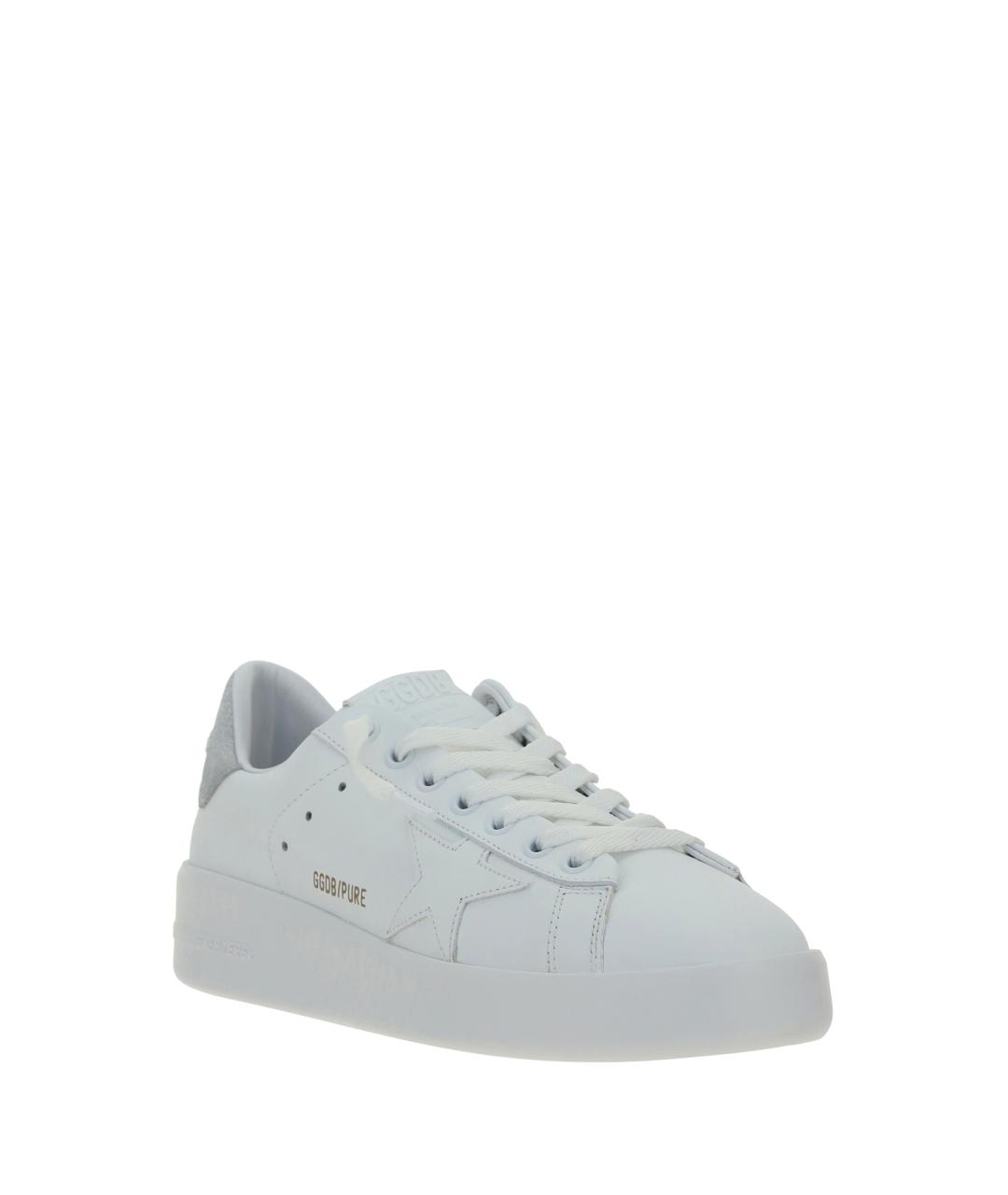GOLDEN GOOSE Белые кожаные кеды, фото 2