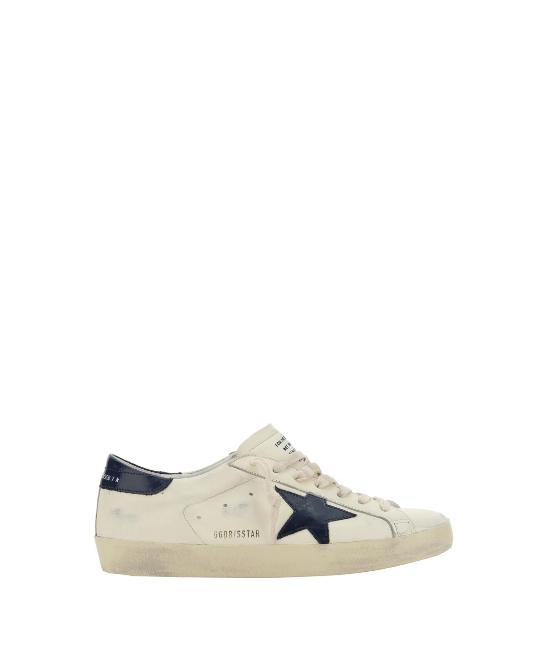 GOLDEN GOOSE Бежевые кожаные низкие кроссовки / кеды, фото 1
