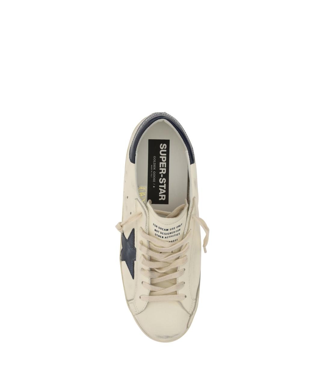 GOLDEN GOOSE Бежевые кожаные низкие кроссовки / кеды, фото 4