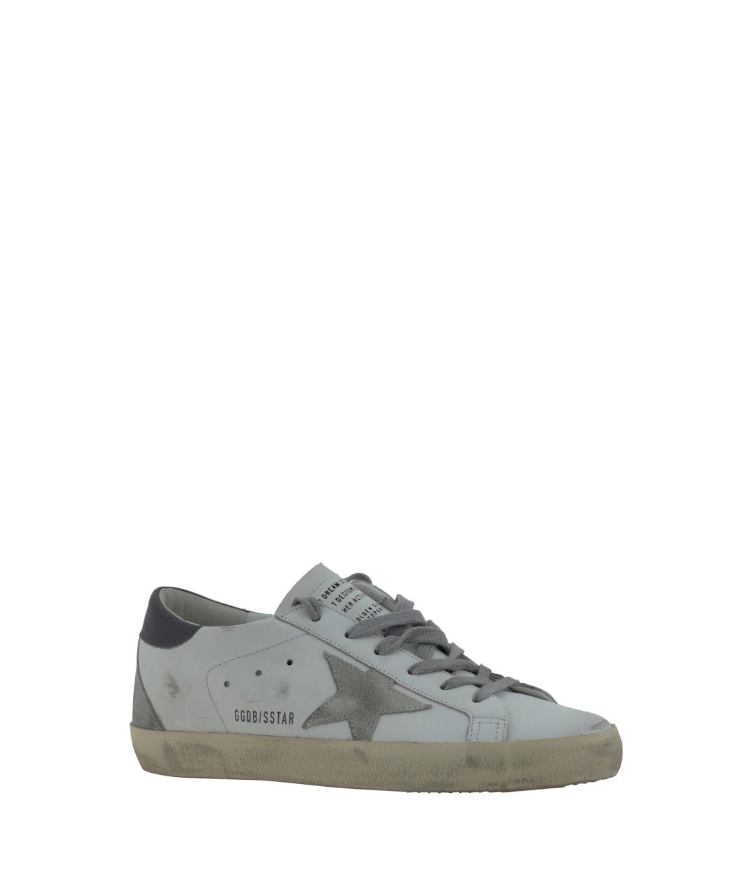 GOLDEN GOOSE Белые кожаные кеды, фото 2