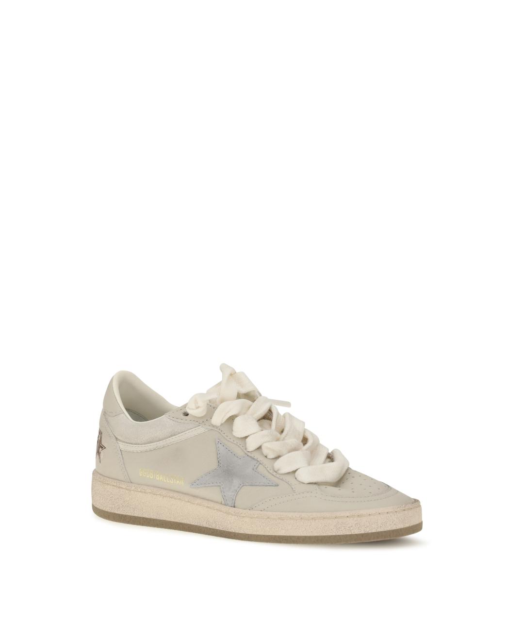 GOLDEN GOOSE Серые кожаные кроссовки, фото 2