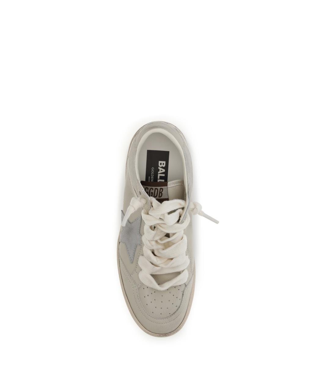 GOLDEN GOOSE Серые кожаные кроссовки, фото 4