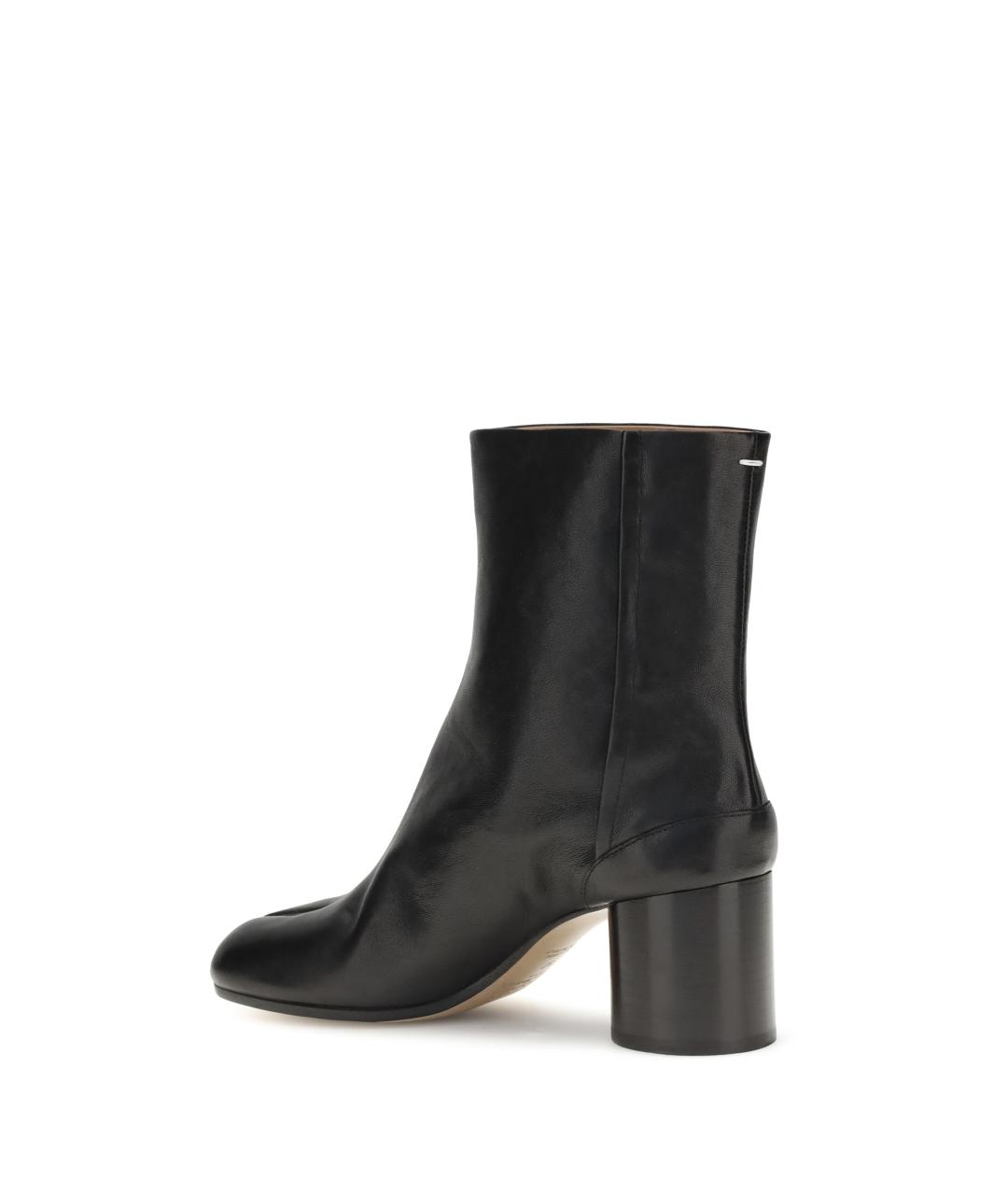 MAISON MARGIELA Черные кожаные ботильоны, фото 3