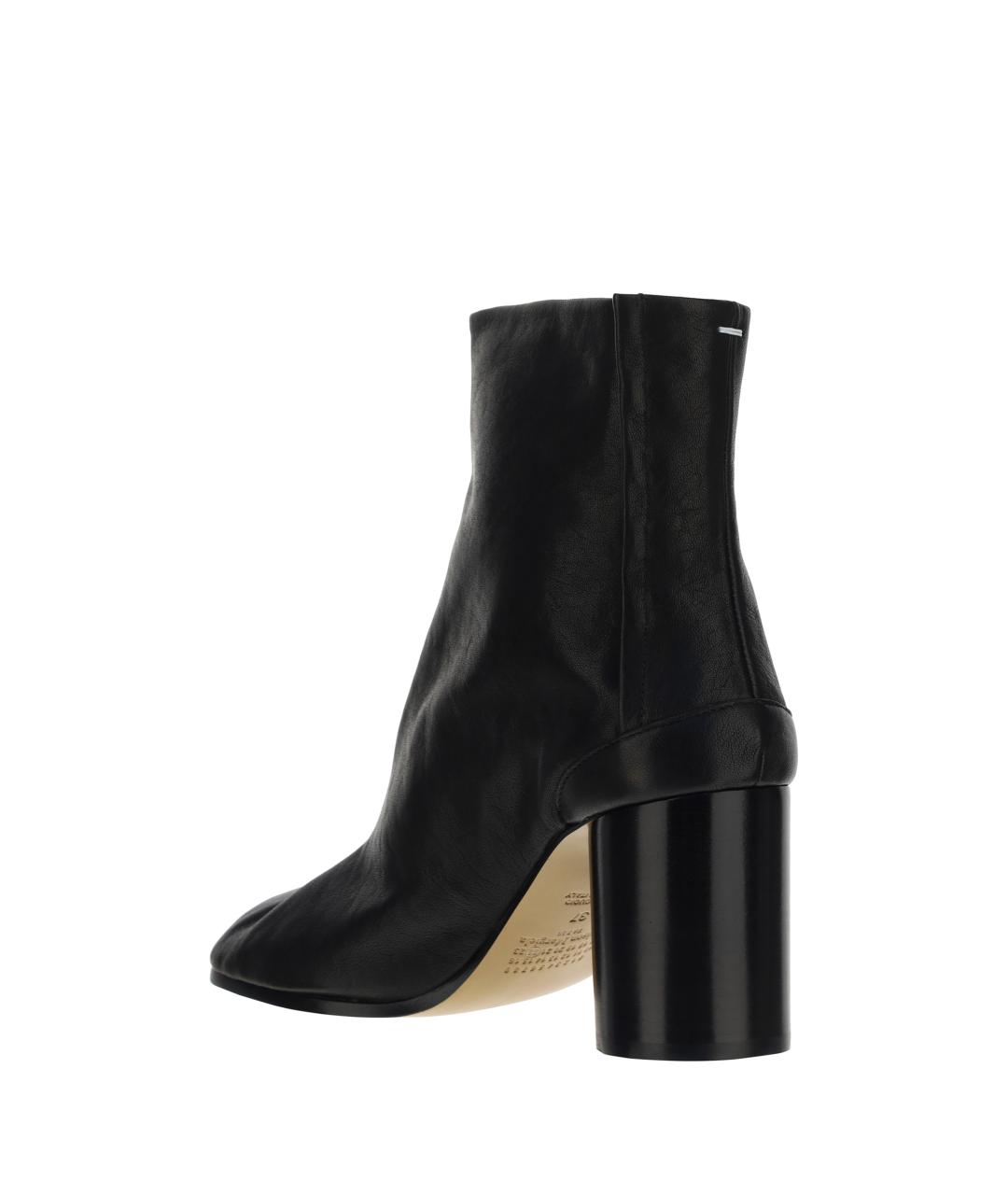 MAISON MARGIELA Черные кожаные ботильоны, фото 3