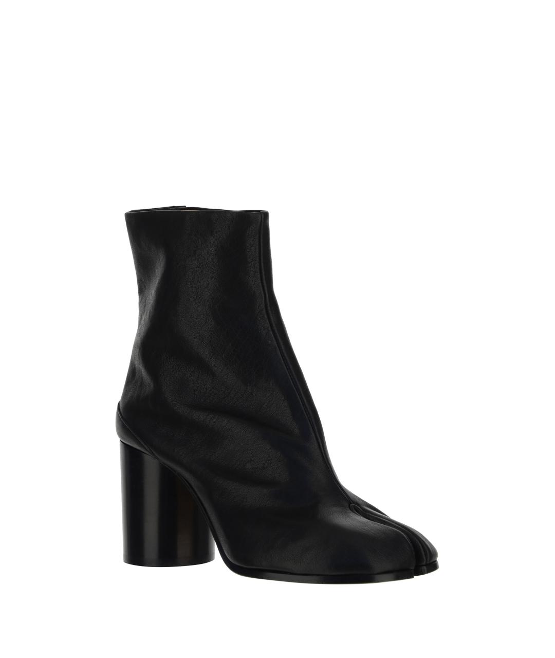 MAISON MARGIELA Черные кожаные ботильоны, фото 2