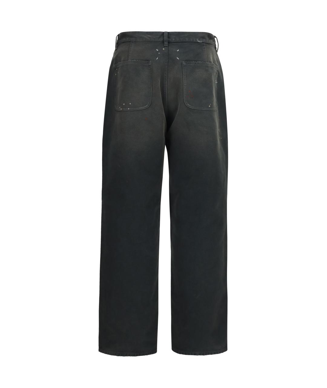 MAISON MARGIELA Черные хлопковые прямые джинсы, фото 2