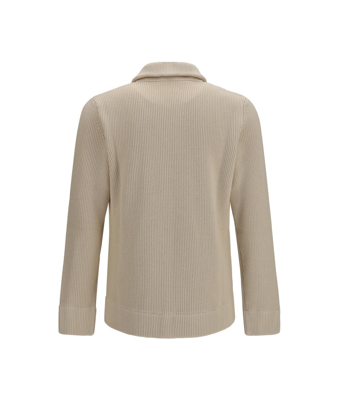 MAISON MARGIELA Бежевый хлопковый джемпер / свитер, фото 2
