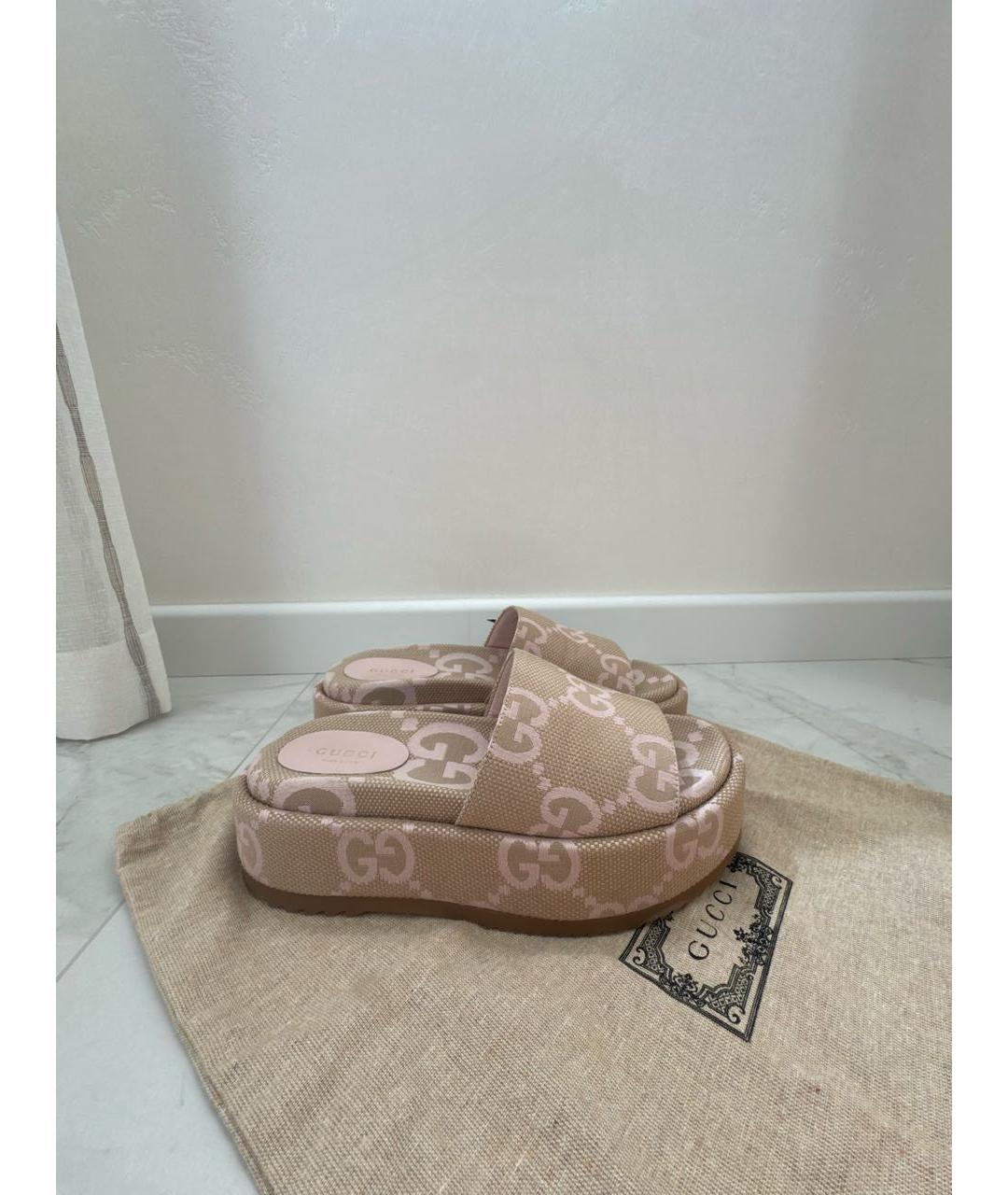 GUCCI Мульти текстильные сабо, фото 6