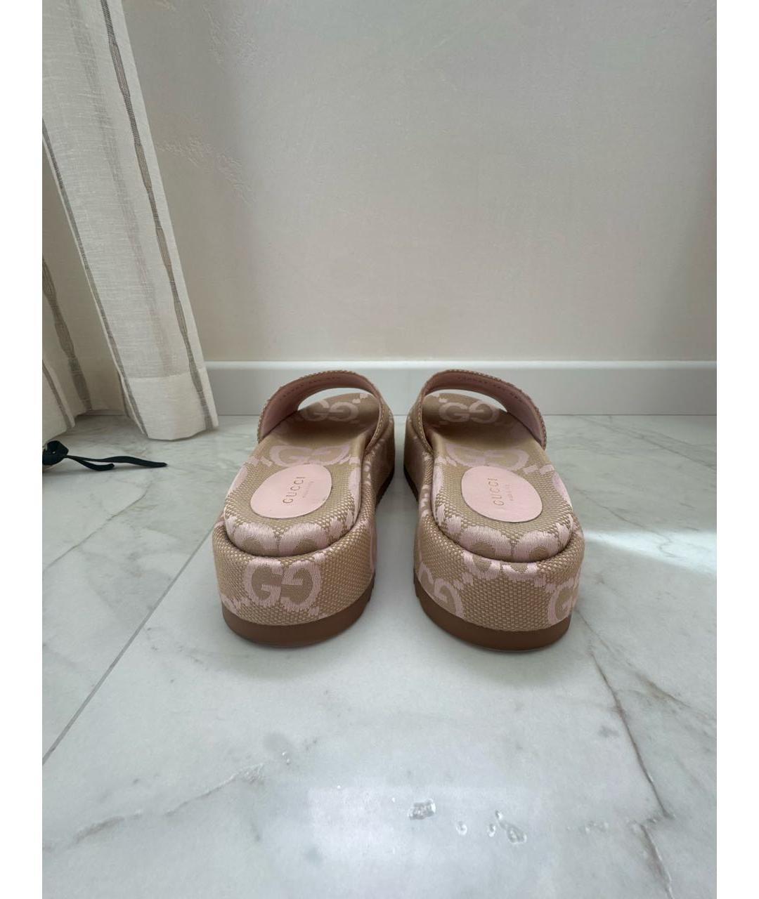 GUCCI Мульти текстильные сабо, фото 4