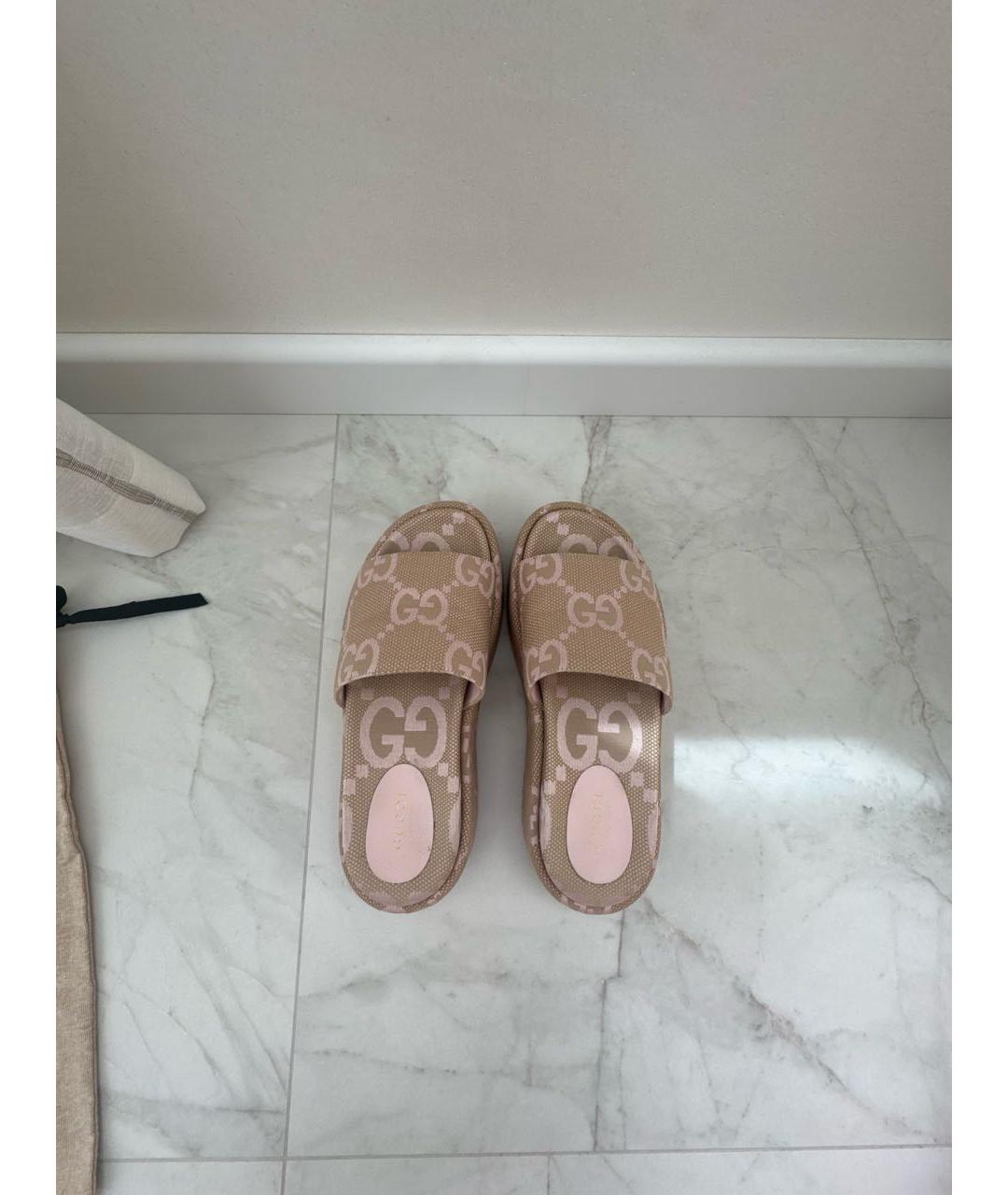 GUCCI Мульти текстильные сабо, фото 3