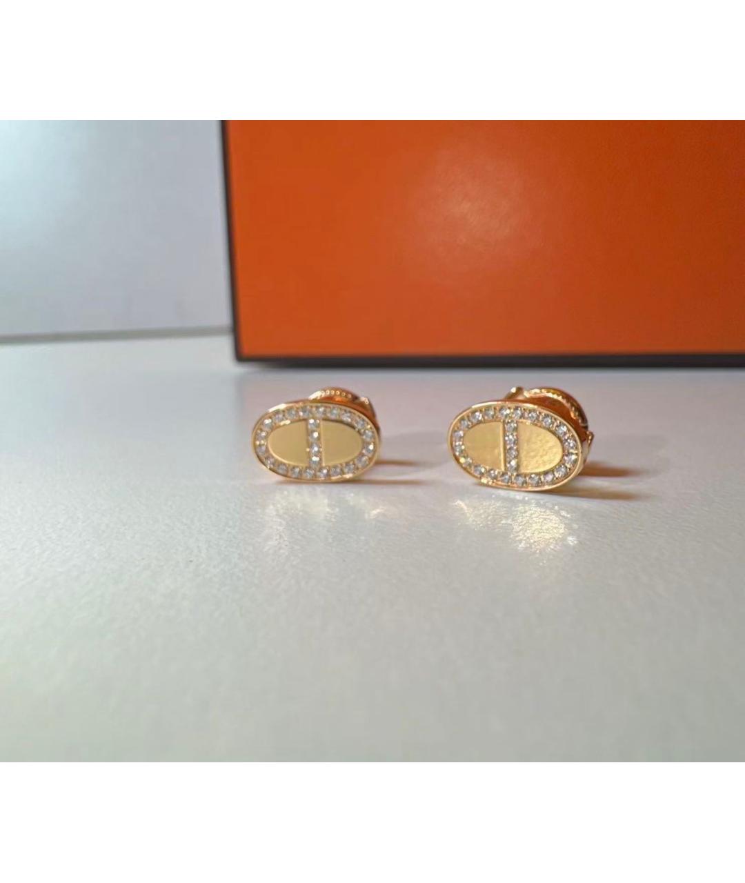 HERMES Золотые серьги из розового золота, фото 3