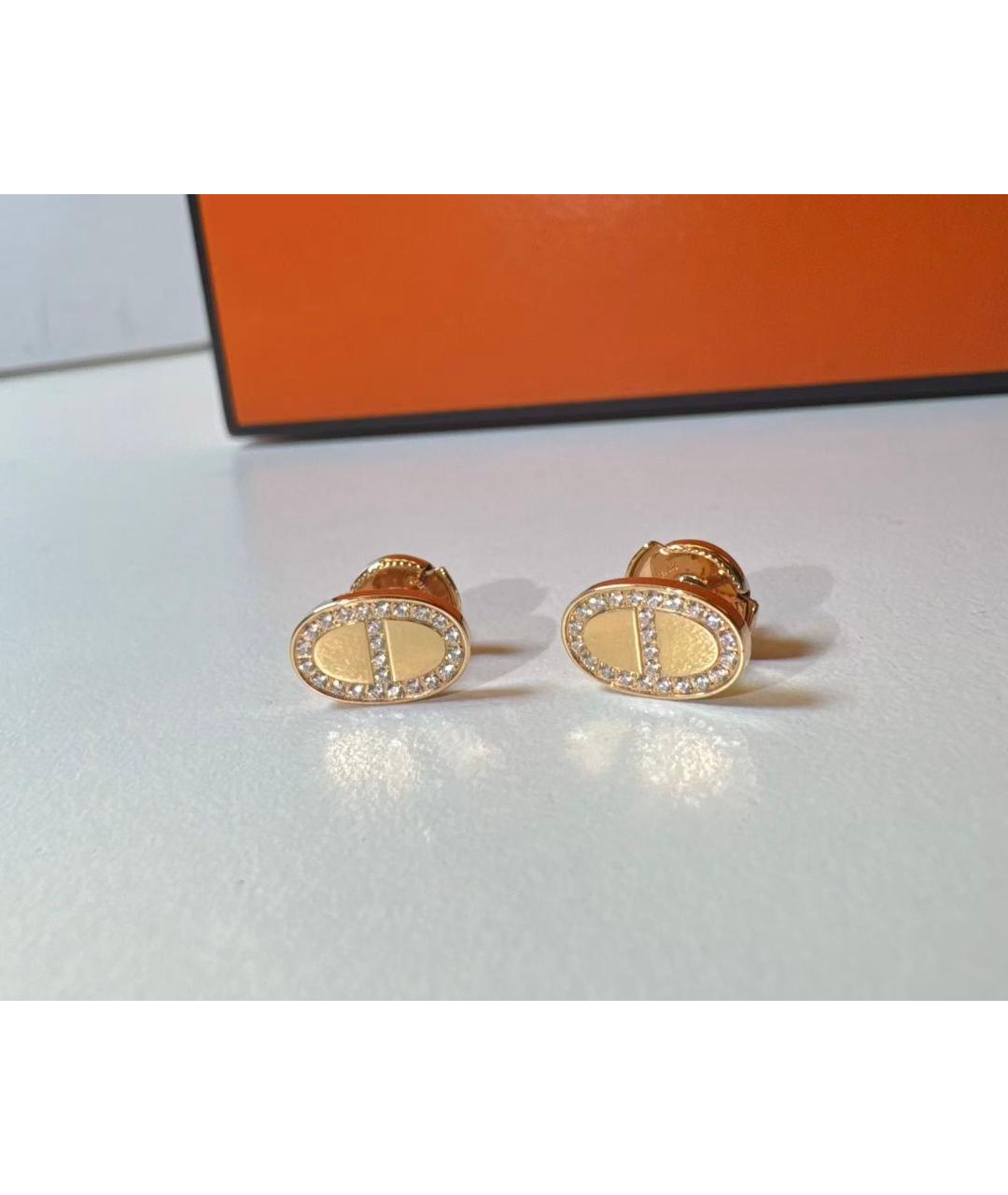 HERMES Золотые серьги из розового золота, фото 2