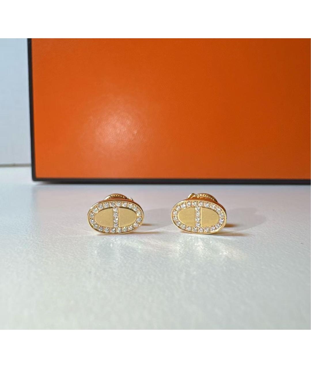 HERMES Золотые серьги из розового золота, фото 4
