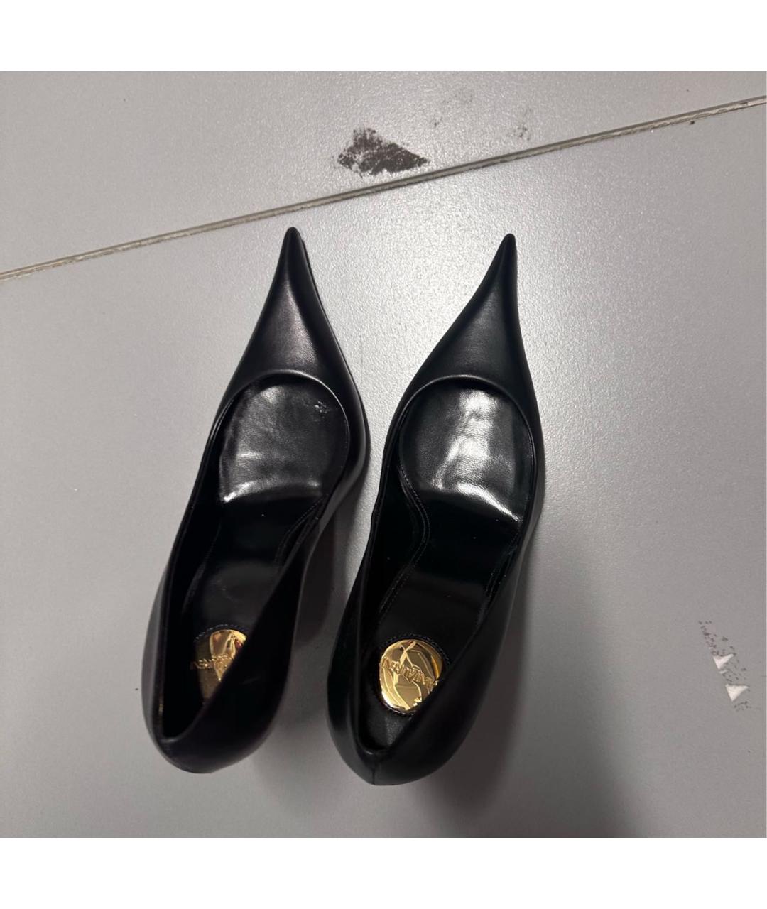 SAINT LAURENT Черные кожаные туфли, фото 3