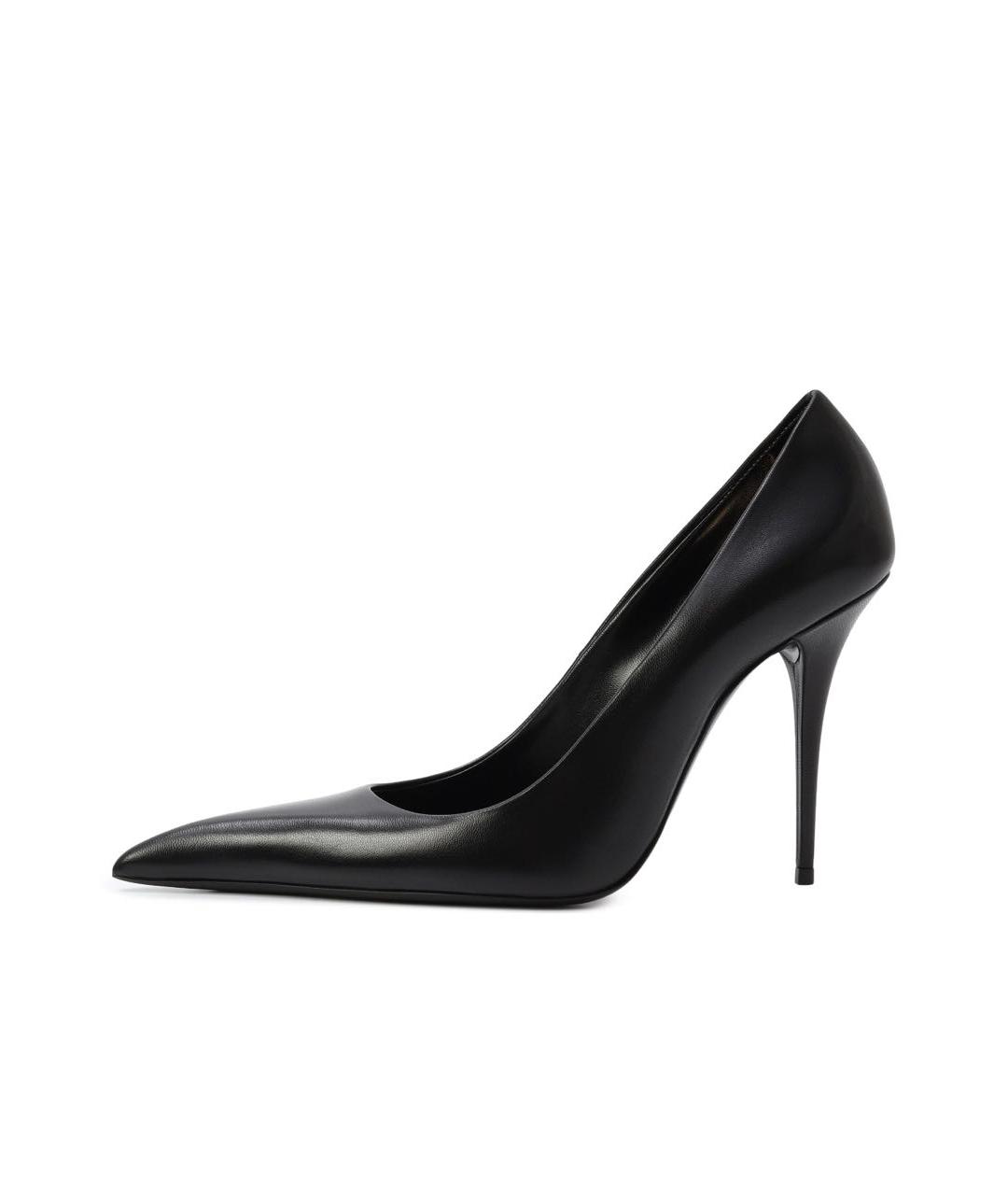 SAINT LAURENT Черные кожаные туфли, фото 7