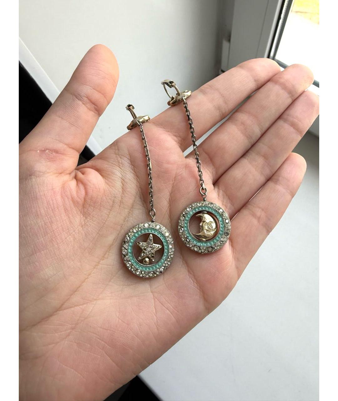 CHANEL Серебряные металлические серьги, фото 2